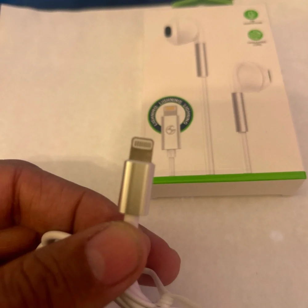 adidas White Earphones with Lightning Connector
